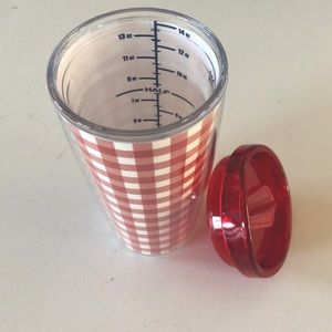 MiLiOZ Red Gingham 16oz. tumbler with Red Lid